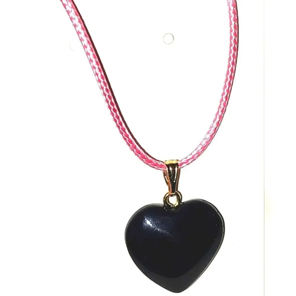 Beautiful Glass Heart Necklace for Adults and Kids